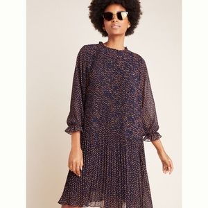 Vega pleated mini dress